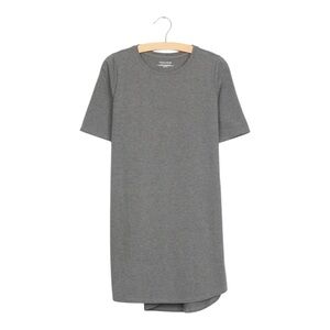 Eileen Fisher Heathered Organic Cotton Stretch Jersey Dress Gray Size S